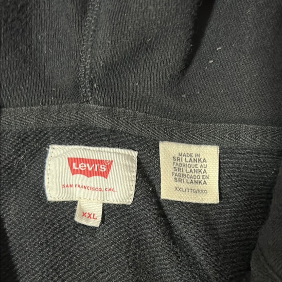 Levi's Black Hooded Zip Up Sweatshirt - Picture 2 of 3